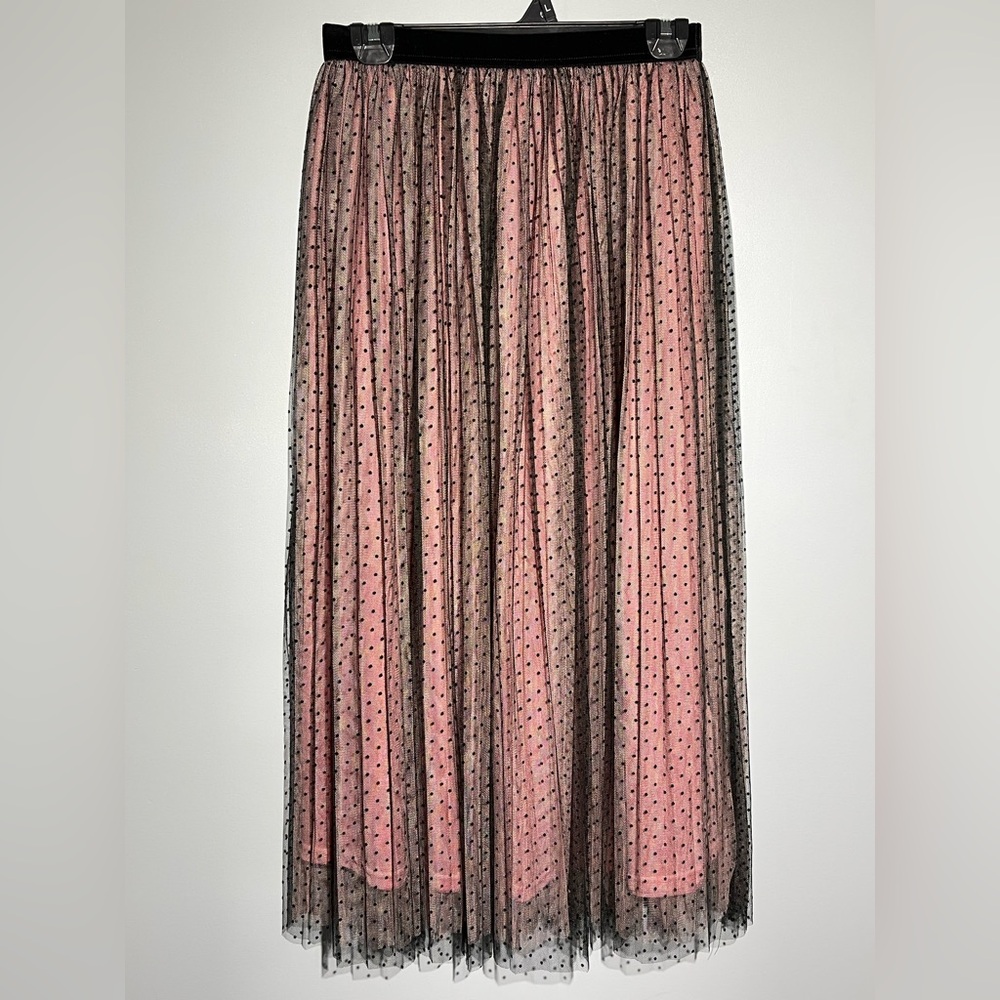 ZARA Elegant Pink and‎ Black Tulle Skirt